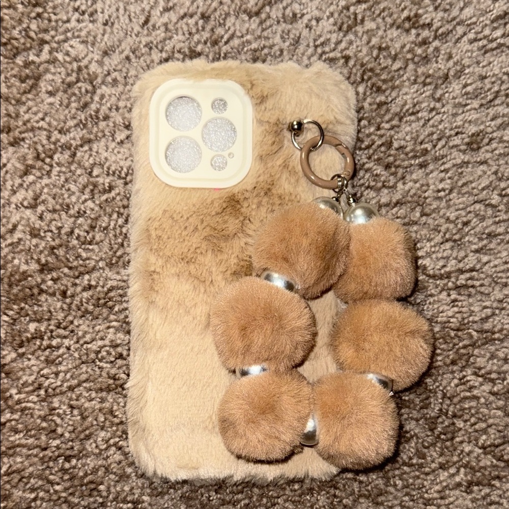 SHEIN Tan and Brown Teddy Bear Phone Case IPhone 12 Pro Max